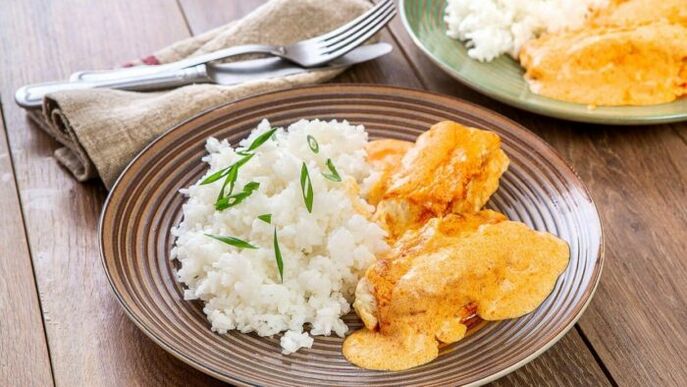 For lunch, owners of the third blood group can cook cod with rice