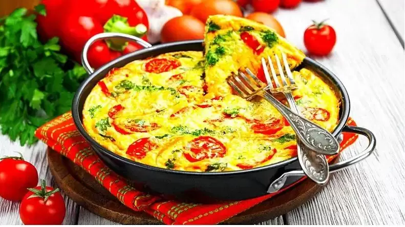 vegetable omelet on a diet