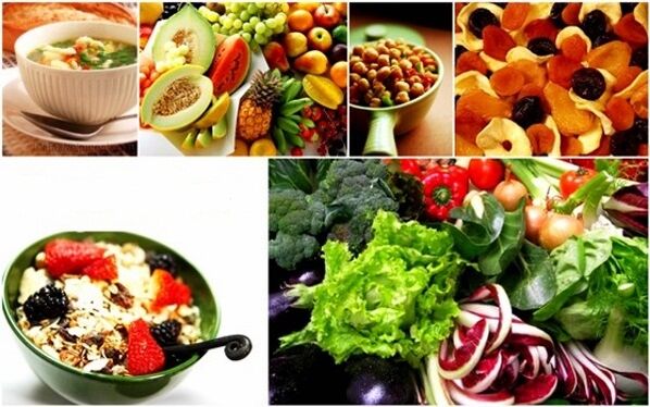 Fibrous products for vegetable day Favorite diet
